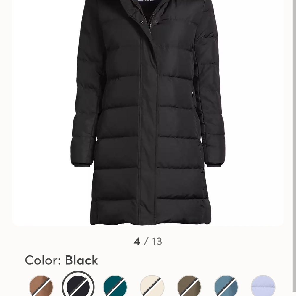 Lands' End Women's Navy Puffer Jacket